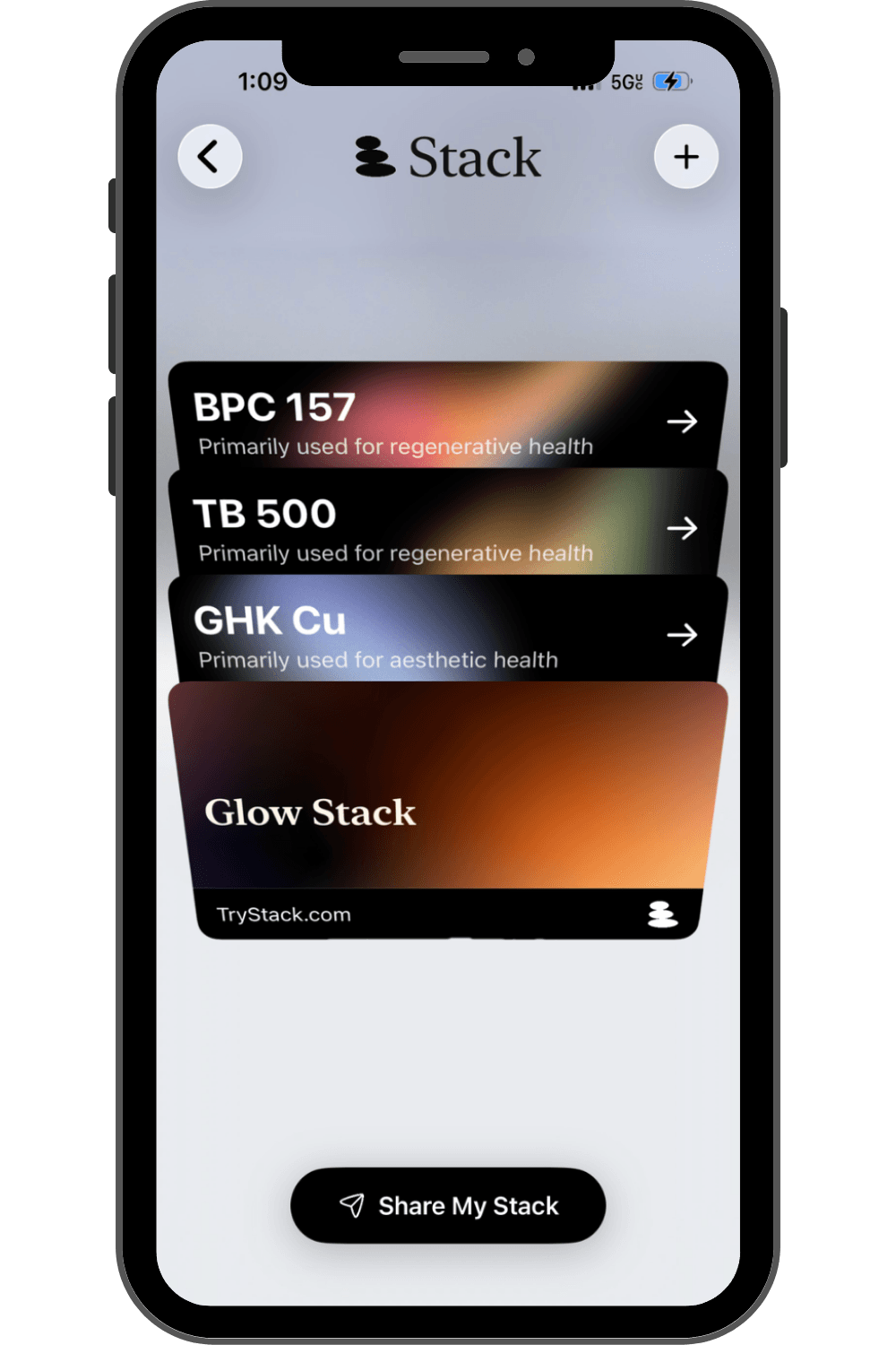 Glow Stack app preview