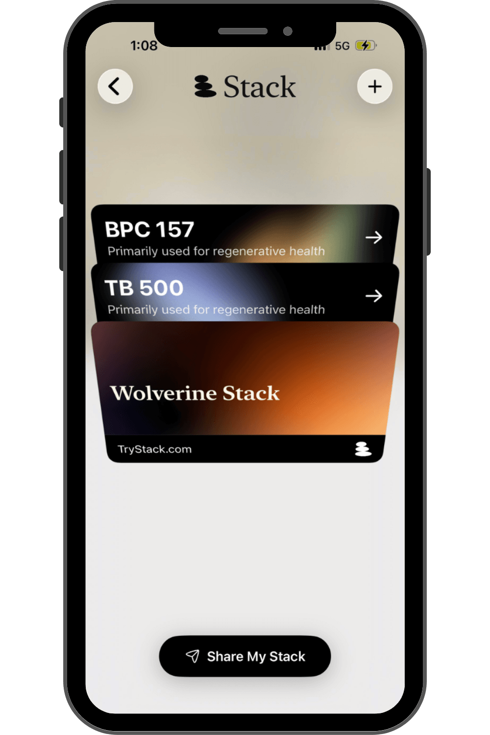 Longevity Stack app preview